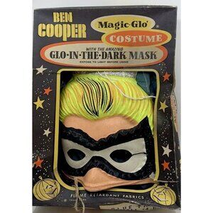 Vntg Ben Cooper Halloween Blue Fairy Glow In The Dark Grunge Tattered Costume